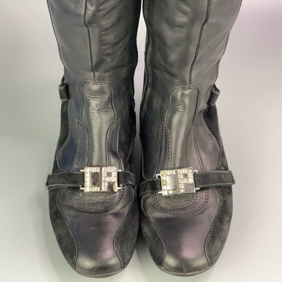 Cesare Paciotti Leather and Suede Tall Boots - Picture 4 of 8